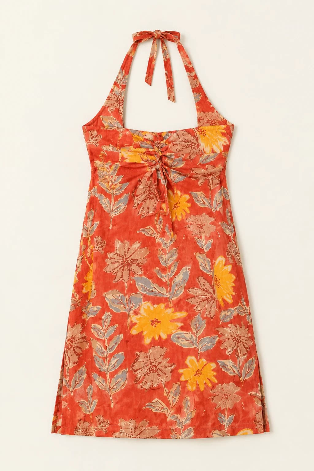Gul Halter Kurti in Rust
