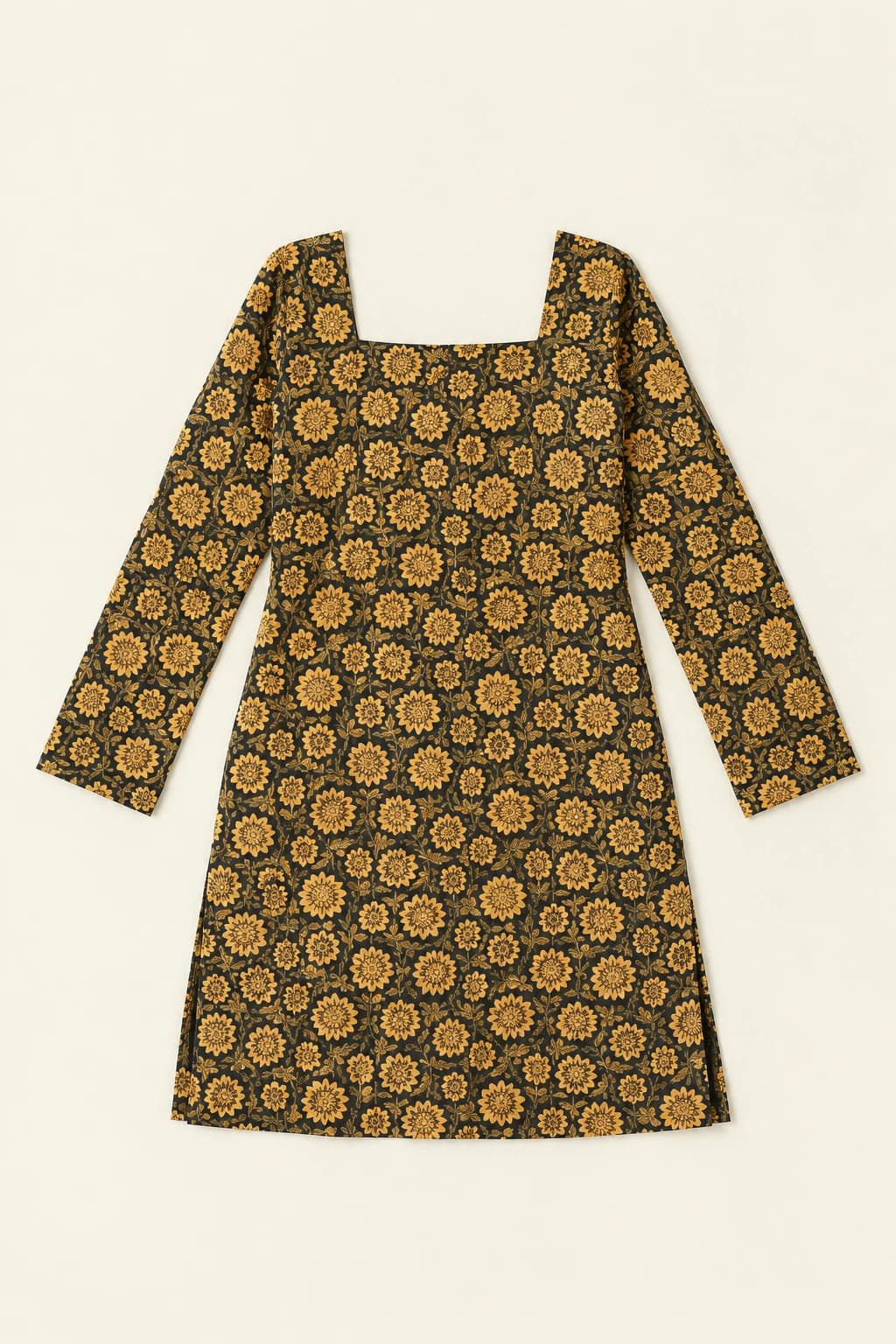 Surajmukhi Kurti in Mustard